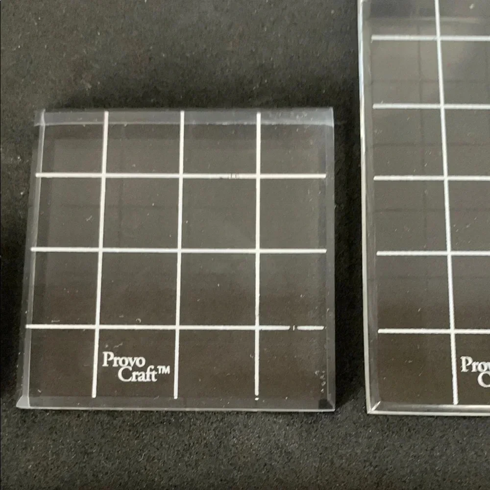 Provo Craft for Simply Chic Stamps 4 Acrylic Block Set 1 Clear Lined 24-8343 - Picture 5 of 5